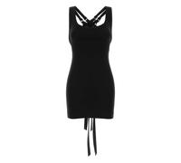 The Attico - Mini-robe en jersey à bretelles croisées - Femme - Robes - Noir - Taille: 38 FR