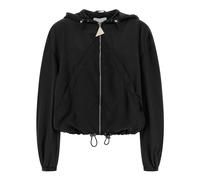 The Attico - Overdyed Nylon Hooded Bomber Jacket - Femme - Vestes - Noir - Taille: 34 FR