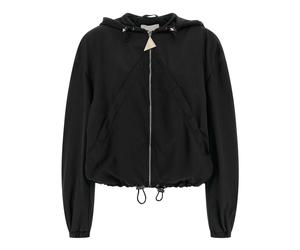 The Attico - Overdyed Nylon Hooded Bomber Jacket - Femme - Vestes - Noir - Taille: 40 FR