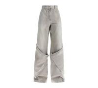 The Attico - Pantalon en denim ample déconstruit - Femme - Jeans - Gris - Taille: W28