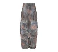 The Attico - Pantalon Long Gris avec Fougère - Femme - Jeans - Gris - Taille: W24