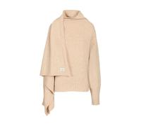 The Attico - Pull en maille asymétrique - Femme - Pulls - Beige - Taille: 38 FR