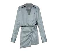 The Attico - Robe à manches longues - Femme - Robes - Bleu - Taille: 34 FR