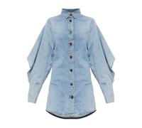 The Attico - Robe chemise en jean avec poches - Femme - Robes - Bleu - Taille: 34 FR
