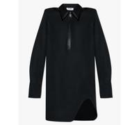 The Attico - Robe Chemise Mini Noire à Fermeture Éclair - Femme - Robes - Noir - Taille: 38 FR