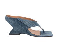 The Attico - Sandales à talon irrégulier - Femme - Chaussures - Bleu - Taille: 38 EU