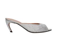 The Attico - Sandales à talons aiguilles en satin - Femme - Chaussures - Gris - Taille: 37 EU