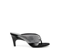 The Attico - Sandales Argentées à Talons Hauts et Strass - Femme - Chaussures - Gris - Taille: 40 EU