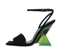 The Attico - Sandales Cheope en satin - Femme - Chaussures - Noir - Taille: 36 EU