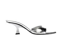 The Attico - Sandales Plates en Cuir Gris - Femme - Chaussures - Gris - Taille: 36 EU