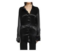 The Attico - Shiny Satin Mini Dress - Femme - Blouses et Chemises - Noir - Taille: 38 FR