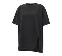 The Attico - Asymmetric Cotton T-Shirt - Femme - Tops - Noir - Taille: 36 FR