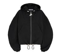 The Attico - Veste Bomber à Capuche en Nylon Noir - Femme - Vestes - Noir - Taille: 36 FR