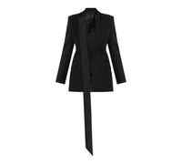 The Attico - Wool Blazer with Scarf - Femme - Vestes - Noir - Taille: 36 FR