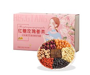 Thé au Gingembre et à la Cassonade, thé au Gingembre et à la Rose, 20 Sachets de thé au Gingembre et à la Cassonade 500 G de Jujube, Dattes Rouges, thé à la Rose et aux Baies de