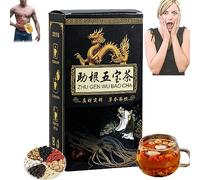 Thé au ginseng Five Treasures Tea, thé rénal, formule de thé au ginseng cinq trésors, thé essentiel pour les reins, thé chinois pour soins du foie et des reins pour homme (3 boîtes)