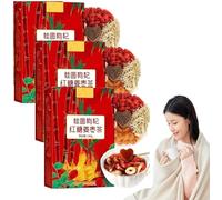Thé au jujube au gingembre avec sucre brun,Dates rouges et gingembre,sachets de tisane chinois,nourrir et maintenir la santé des femmes (3 Box)
