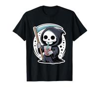 Thé au Lait à Bulles Kawaii Grim Reaper Halloween Boba Tea T-Shirt