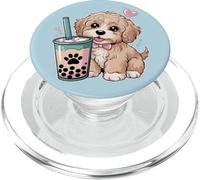 Thé au Lait aux Bulles Mignon pour Chiot Motif Kawaii Boba Tea PopSockets PopGrip pour MagSafe