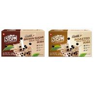 Thé au Lait Torréfié avec Perles de Tapioca et à la Cassonade avec Perles de Tapioca 3:15PM 210g/Boite (4 boites, 2 Torrifiés + 2 Cassonades)