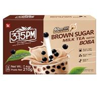 Thé au Lait Torréfié avec Perles de Tapioca et à la Cassonade avec Perles de Tapioca 3:15PM 210g/Boite (4 boites, Thé au Lait à la Cassonade)