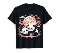 Thé au Panda Sakura, Cerisier en Fleurs, Nuit de Printemps relaxante T-Shirt