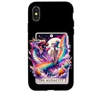 The Audacity Tarot Mermaid Squelette Chignon désordonné Arc-en-Ciel Coque pour iPhone X/XS