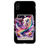 The Audacity Tarot Mermaid Squelette Chignon désordonné Arc-en-Ciel Coque pour iPhone XS Max