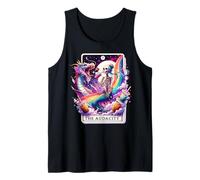 The Audacity Tarot Mermaid Squelette Chignon désordonné Arc-en-Ciel Débardeur