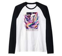 The Audacity Tarot Mermaid Squelette Chignon désordonné Arc-en-Ciel Manche Raglan