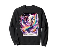 The Audacity Tarot Mermaid Squelette Chignon désordonné Arc-en-Ciel Sweatshirt