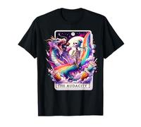 The Audacity Tarot Mermaid Squelette Chignon désordonné Arc-en-Ciel T-Shirt