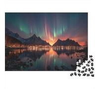 The Aurores boréales in The Ciel Nocturne || Puzzles Amusants en Famille 1000pcs (75x50cm) Adultes