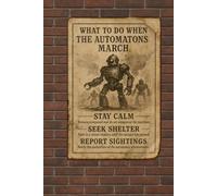 The Automatons March - A Steampunk Poster Series Notebook: A curiosity for Writers, Dreamers & Robots