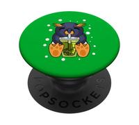 Thé aux Bulles en Forme de Pingouin Mignon et drôle PopSockets PopGrip Adhésif