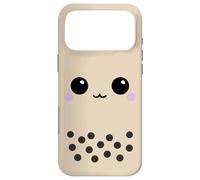Thé aux Bulles Mignon Kawaii Boba Tea Boba Face Coque pour iPhone 17 Pro Max