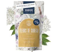 Thé aux Fleurs de Sureau Monte Nativo (200g) - Infusion vrac - 100% pur et naturel, sans additifs - Herbes à l'arôme intense pour la préparation d'une délicieuse tasse de tisane