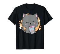 Thé aux Perles de Dessin animé Chat Boba Kawaii T-Shirt