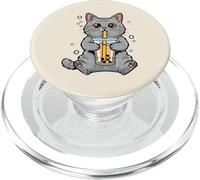 Thé aux Perles de Lait pour Chat, Chaton Mignon, pour Femmes, Filles et Enfants PopSockets PopGrip pour MagSafe