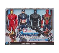 The Avengers Marvel Endgame Black Panther,Captain America,Iron Man Titan Hero Series Lot de 4 Figurines