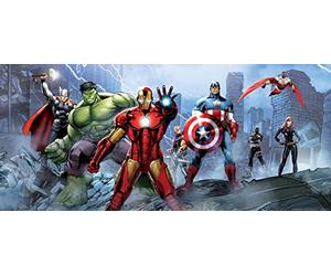 The Avengers Marvel Panorama Papier Peint dècoration pour la Chambre d'enfants 202x90cm