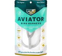 The AVIATOR Harnais et Laisse pour Oiseaux de Compagnie : Argent Moyen