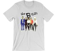The B-52's Group Image T Shirt - Love Shack - Synth Pop Rock 80's Band Mens T-Shirt White S
