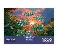 The Background is A Blurry Green Field 1000 Pcs Carton Extra-épais Lot de Puzzles Glistening Clover Stimulant Et Éducatif Jeu Créatif Puzzles pour Adultes Et Enfants 70x50cm/1000pcs