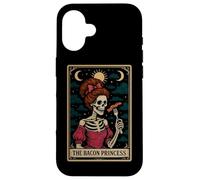 The Bacon Princess Carte de Tarot Motif Squelette sorcière Coque pour iPhone 16
