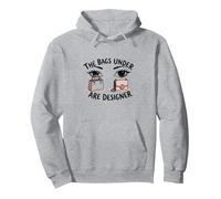 The Bags Under are ER Fashionista Eye Humour Sweat à Capuche, Unisexe pour Adultes, Gris Chiné, XXL