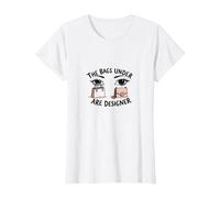 The Bags Under are ER Fashionista Eye Humour T-Shirt, Femme, Blanc, XS