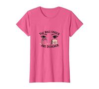 The Bags Under are ER Fashionista Eye Humour T-Shirt, Femme, Rose chiné, XL
