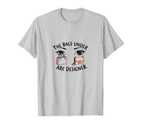 The Bags Under are ER Fashionista Eye Humour T-Shirt, Homme, Argent, L