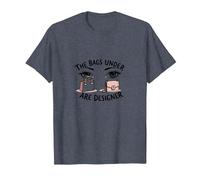The Bags Under are ER Fashionista Eye Humour T-Shirt, Homme, Bleu Chiné, S
